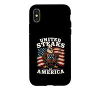 United Steaks of America Barbecue drôle d'aigle à tête Blanche USA Coque pour iPhone X/XS