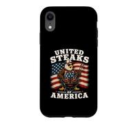 United Steaks of America Barbecue drôle d'aigle à tête Blanche USA Coque pour iPhone XR