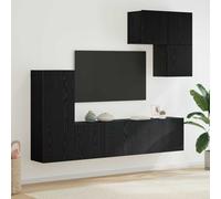 vidaXL Meubles TV muraux 5 pcs Chêne noir Bois d'ingénierie