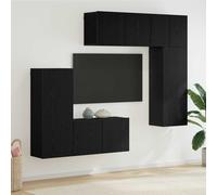 vidaXL Meubles TV muraux 5 pcs Chêne noir Bois d'ingénierie