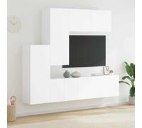 vidaXL Unités murales TV 5 pcs blanc bois d'ingénierie