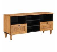 vidaXL Meuble TV Blanc 100 x 33 x 46 cm bois de manguier massif