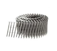 UnitSteel 16° Clous en rouleau - 2,5x50mm, 9.000 piéces, Tige annelée/INOX A2/Tête bombée, Clous pour Alsafix, MAX, Prebena, BEA, Bostitch, Dewalt, Haubold Cloueur