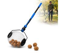 Unity Supply Ramasse Noix avec Manche Mécanique - Outil Cueillettes Jardin & Forêt - Ramasse Noisette et Ramasse Pomme - Cueilleur Inoxydable 1m, Léger, Anti-Douleur Dos, Facile à Utiliser