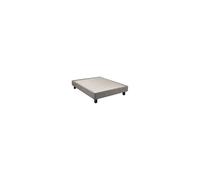UNIVERS ARGE Sommier tapissier 2x80x200 44cm tissu gris