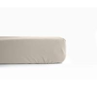 univers decor - Drap Housse Percale Pur Coton peigné Longues Fibres 80 Fils/cm² avec Bonnet de 35 cm Vent du sud (Ivoire, Drap Housse 140 x 190 cm Bonnet de 35 cm)