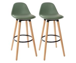 univers decor Lot de 2 tabourets Bar déco Style scandinave Maxon Atmosphera (2, Kaki)