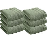 univers decor Lot de 6 Serviettes de Toilette éponge Spa 50 x 100 cm / 400 GR/m² (Romarin)