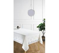 univers decor Nappe + Surnappe en Dentelle Style Vintage Toutes Dimensions (Crème, Nappe Rect. 150x250+Surnappe Dentelle 140x240)
