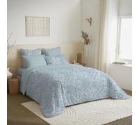 univers decor Pack Complet 6 pièces Housse de Couette réversible pour lit 140 x 190 cm (Pack Housse de Couette 6 pièces lit 140 x 190 cm, Cachemire Bleu)