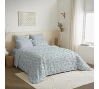 univers decor Pack Complet 6 pièces Housse de Couette réversible pour lit 140 x 190 cm (Pack Housse de Couette 6 pièces lit 140 x 190 cm, Agathe Celadon)