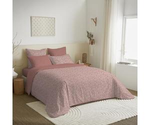 univers decor Pack Complet 6 pièces Housse de Couette réversible pour lit 140 x 190 cm (Pack Housse de Couette 6 pièces lit 140 x 190 cm, Celeste pêche)