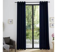 univers decor Paire de Rideaux d'ameublement Effet Lin Moonlight 140 x 260 cm (Bleu Nuit, Paire de Rideaux 140 x 260 cm)
