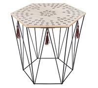 Table café déco métal octogonale Kumi Etnik Atmosphera - -