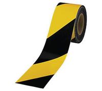 UNIVERS GRAPHIQUE Rubalise jaune et noir 50 mm x 500 m - Ruban de signalisation de chantier, travaux, balisage - périmètre de sécurité - zone de danger - marque Ref UGRUBAL04