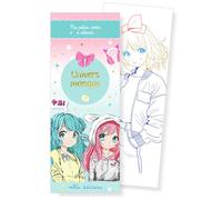 Univers mangas - Mes petites cartes à colorier 35 illustrations à personnaliser - Collectif - Mila Boutan Eds - broché - Document jeunesse