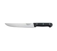 SABATIER Trompette - Couteau de Boucher - Universal - Acier MOV Finition satinée Manche ABS et Rivets Acier - 33.5 cm (Lame 20 cm) - Noir