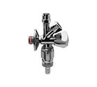 Universal équerre combiné à double Universal match0 421863 2000 / 2 "x10mmx3 / 4", laiton chromé, avec aérateur de tuyau / clapet anti-retour, auto-obturant