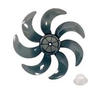 Universal Fan Bladea Replacement, Plastiic 7 Leaves Standing Fan Bladea with Nut Cover, Electric Table Fans Repair Part for Table Pedestal Standing Electric Household Cooling Box Ceilings Fans