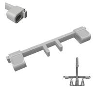 Universal Faucet Handle Lock for Double Sinks, Sink Faucets Guard with Central Pipe Fixation, Safety Faucet Handle Lock with Anti-Drop Columns on Both Ends