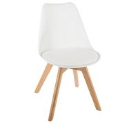 UNIVERSDECOR Chaise Style Scandinave Stockholm (Blanc, 1 Chaise Stockholm Style Scandinave)