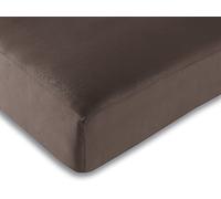 UNIVERSDECOR - Drap Housse 57 Fils/cm² 160 x 200 cm Choco Marron