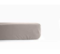 UNIVERSDECOR - Drap Housse Percale Pur Coton peigné Longues Fibres 80 Fils/cm² avec Bonnet de 35 cm Vent du sud (Lin, Drap Housse 160 x 200 cm Bonnet de 35 cm)