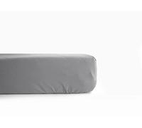 UNIVERSDECOR - Drap Housse Percale Pur Coton peigné Longues Fibres 80 Fils/cm² avec Bonnet de 35 cm Vent du sud (Acier, Drap Housse 160 x 200 cm Bonnet de 35 cm)