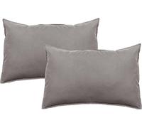 UNIVERSDECOR - Lot De 2 taies D’Oreiller Palace Pur Coton Teint lavé, 63 Fils/cm² Vent du sud (Lot De 2 taies D’Oreiller 50 x 70 cm, Galet)