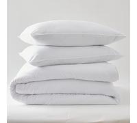 UNIVERSDECOR Pack Couette 260 x 240 cm + 2 Oreillers 60 x 60 Gamme Microfibre Douceur traité Anti Acarien Soft & Care