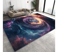 Universe Nebula Tapis 50 x 80 cm Space Milky Way Antidérapant Lavable Tapis de Sol Doux Facile d’Entretien Petit Rug de Chevet pour Chambre Entrée Q-343