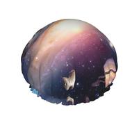 Universe Planet Couvre-cheveux pour douche, bonnet de douche réglable et élégant pour femme