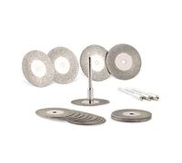 Universel 30 mm diamant Disques à tronçonner 20 pièces, mini Disques à tronçonner Disques flexibles avec 4 pièces de mandrin, disques diamantés en métal pour pierre, bois, tuiles, verre, plastique