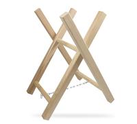 UNIVERSEL - Chevalet De Tronçonnage En Bois De Hêtre/Frêne - 2 Trétaux Pour Sciage Et Coupe De Bûche - Longeur 63 cm - Largeur 40 cm - Hauteur 54 cm