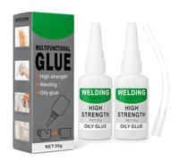 Universelle Colle Forte 2 Flacons de Colle Forte Rapide Glue Extra Forte | Super Glue 50g pour Plastique Verre Cuir Puzz Métal l'acrylique Diverses Restaurations Séchage Immédiat
