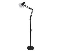 Universo Lampe avec pied et bras orientable - Idéale comme lampe de lecture, de travail, pour esthéticienne et salon - En métal D15 Moderne noir