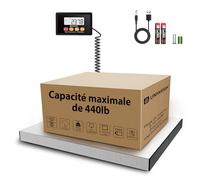 UNIWEIGH Balance Colis Postale Numérique 440lb/10g,Plateau Acier Inoxydable