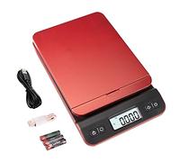 UNIWEIGH Balances postales 39kg/86lb,Pèse colis,balance colis | balance d'expédition, balance postale avec Tare pour bureau, entrepôt, lettre, bagages, avec câble USB, mètre ruban, Rouge