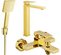 Uno R45 Mélangeur lavabo et baignoire avec accessoires, or (71413R45-50)