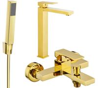 Uno R77 Mélangeur lavabo et baignoire avec accessoires, or (71413R77-50)