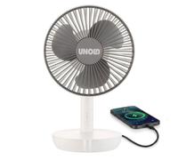 Unold 86710 Ventilateur de table Silverline White - Blanc,25 watts, réglage de la vitesse à 2 niveaux, oscillation activable e protection 2