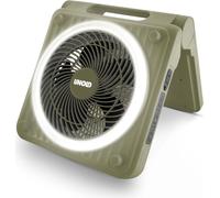 Unold Ventilateur solaire à batterie Camping Ø 20 cm 5 vitesses vert