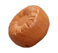 Unstuffed Pouf Cover Pumpkin Shape Foot No Filler Pu Cushion Footstool
