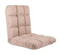 UNUS Chaise de Sol Coussin d'assise avec Dossier réglable - idéal comme Chaise de méditation, Chaise de Lecture ou Chaise de Stade - Beige