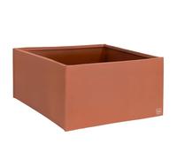 UNUS Jardinière surélevée en métal aspect rouille, 80 x 80 x 40 cm, grand, résistant aux intempéries, pour jardin, balcon et terrasse