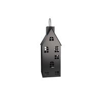 UNUS Maison de lanterne noire - Lanterne d'extérieur de 60 cm - Lanterne solaire avec lumière LED - Pour l'extérieur et l'intérieur - Éclairage d'ambiance - En métal