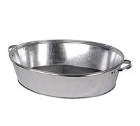 UNUS Nature by Kolibri Baignoire en Zinc, Bassine à Glace, Seau à Champagne, Vin, Bière, Pot de Fleurs, Bac en métal 27l, 59,5x48,5x15cm