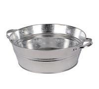 UNUS Nature by Kolibri Baignoire en Zinc, Bassine à Glace, Seau à Champagne, Vin, Bière, Pot de Fleurs, Bac en métal 13l, 40x40x14cm