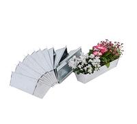 UNUS Nature by Kolibri Lot de 12 Pots de Fleurs, jardinière en Zinc | en palettes, bac à Fleurs pour l'extérieur & Balcon 38x12x9cm