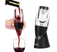 Unyqoos® : Aérateur à vin sur pied. Aérateur Venturi en acrylique de qualité alimentaire, base en ABS, filtre fin et poignée en caoutchouc, idéal pour les vins rouges, blancs et rosés